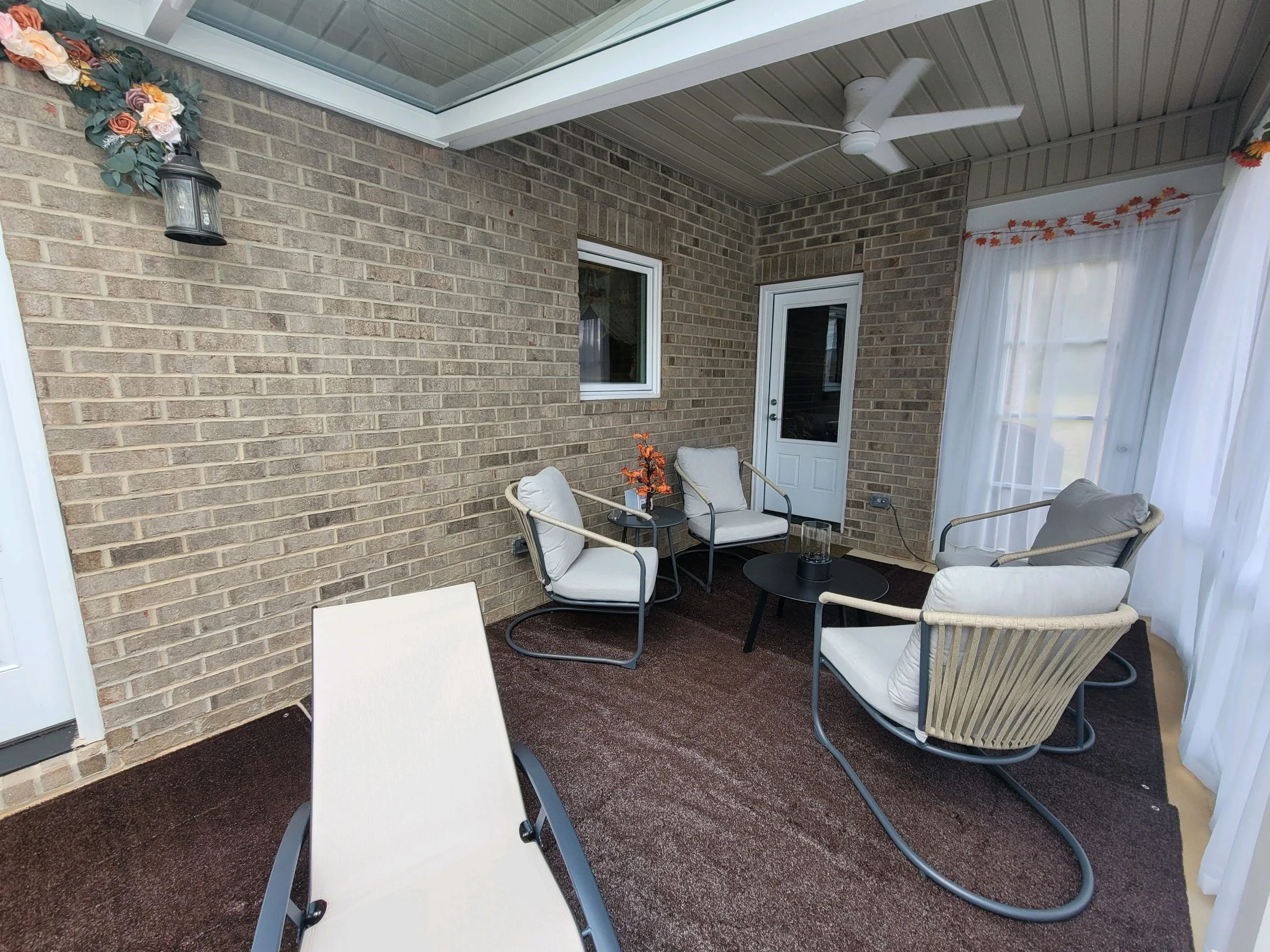 glass roof sunroom interior ceiling detail