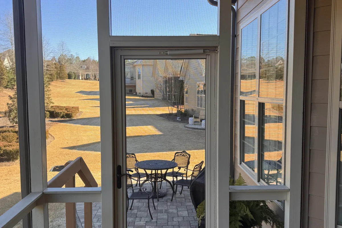 Existing detail before screened porch enclosure Mecklenburg County installation
