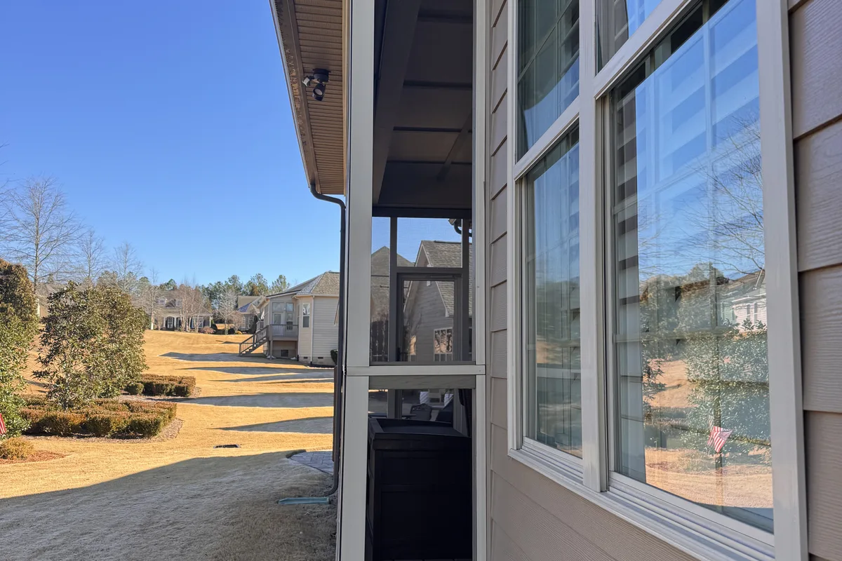 Original structure before vinyl sunroom Creekside Charlotte NC addition