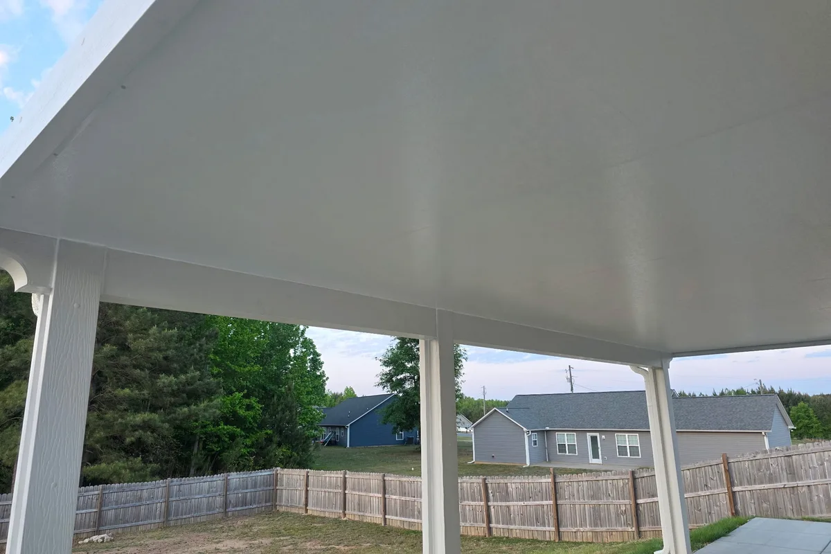 Custom outdoor patio cover detail in Lancaster County SC