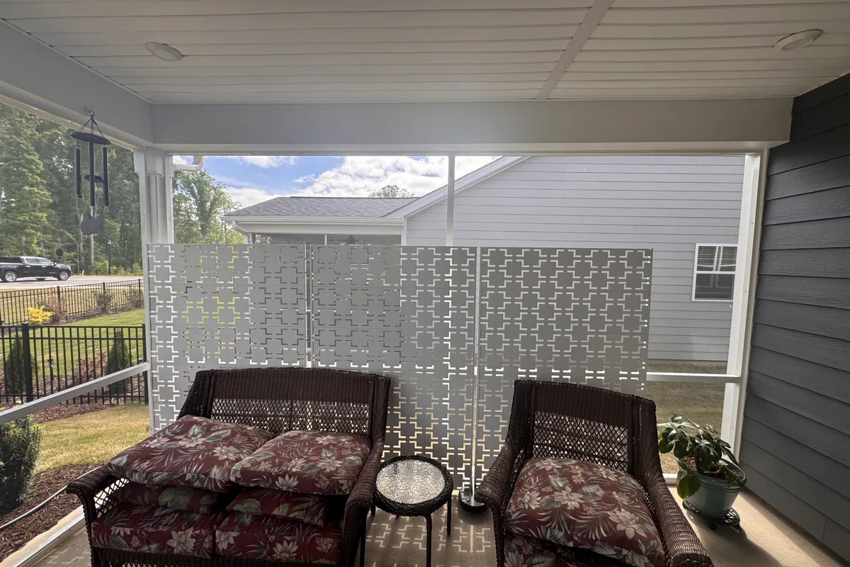 Existing condition of space before 3-season glass room installation