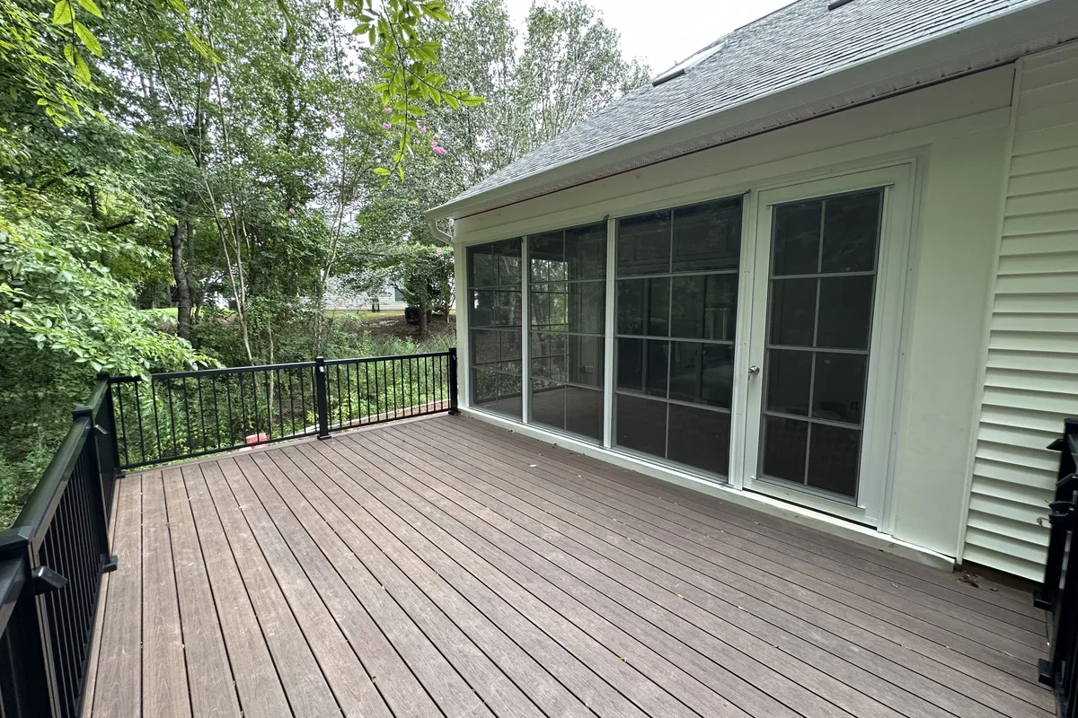 Deck enclosure vinyl film system detail Elrose, Mecklenburg County NC