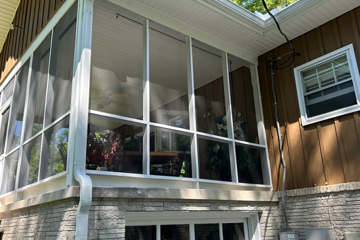 Original sunroom framing prior to 3-season enclosure Flat Rock NC