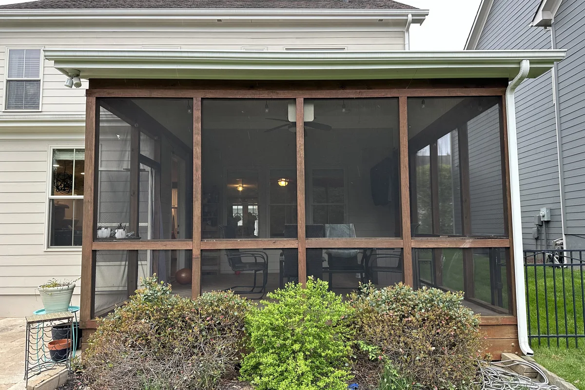 Original structure prior to 3-season sunroom vinyl enclosure Lancaster County