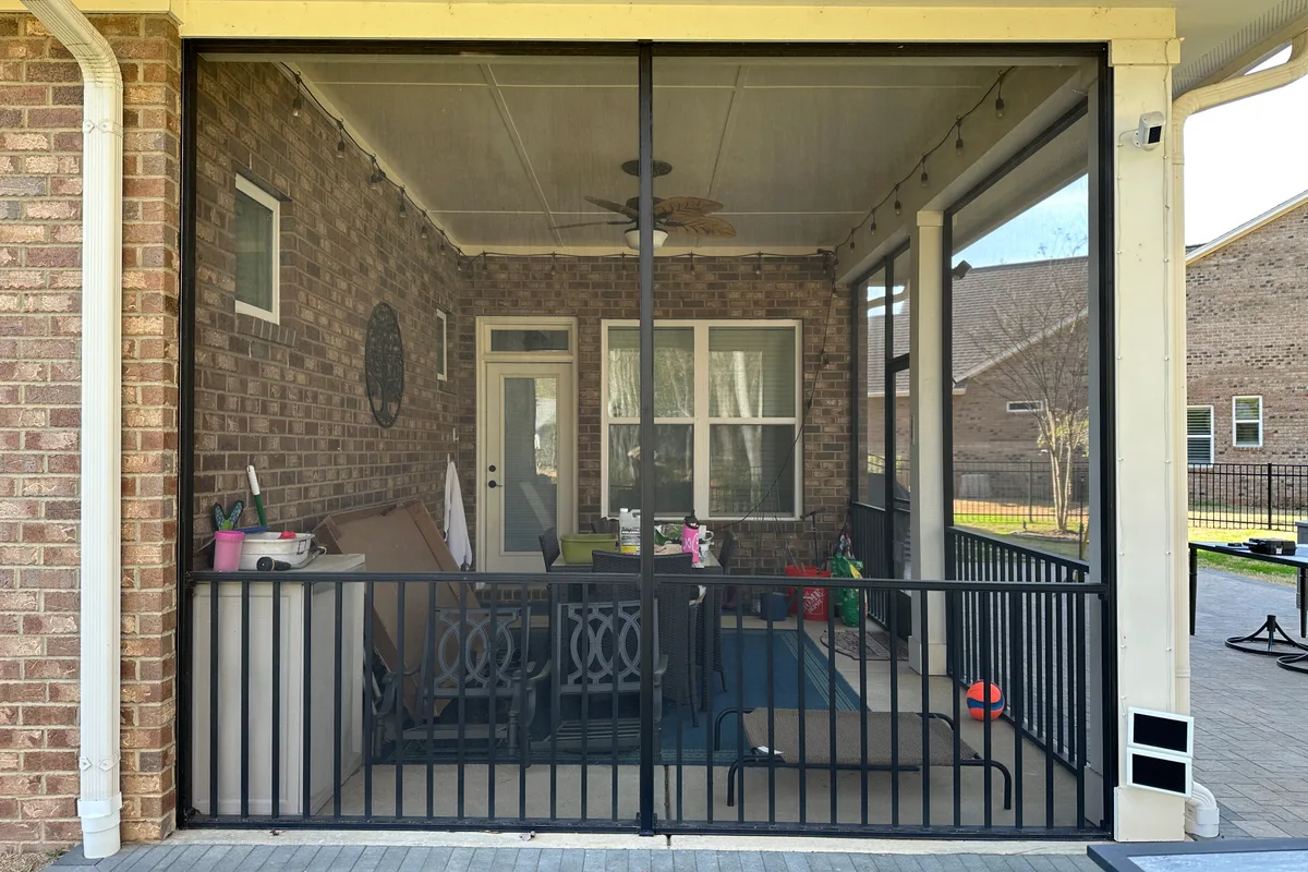 Livery Stable porch before enclosure contractor work Matthews NC