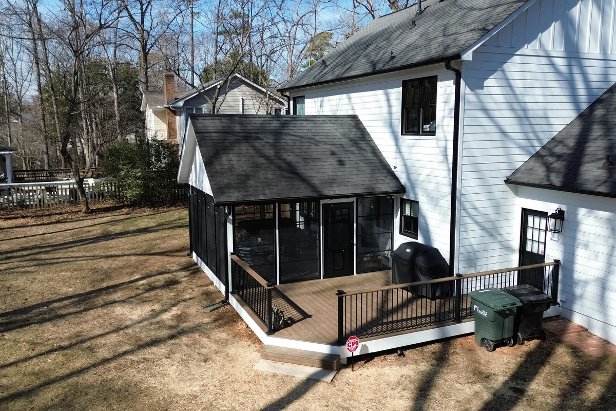 Vinyl film sunroom installation detail Monroe North Carolina