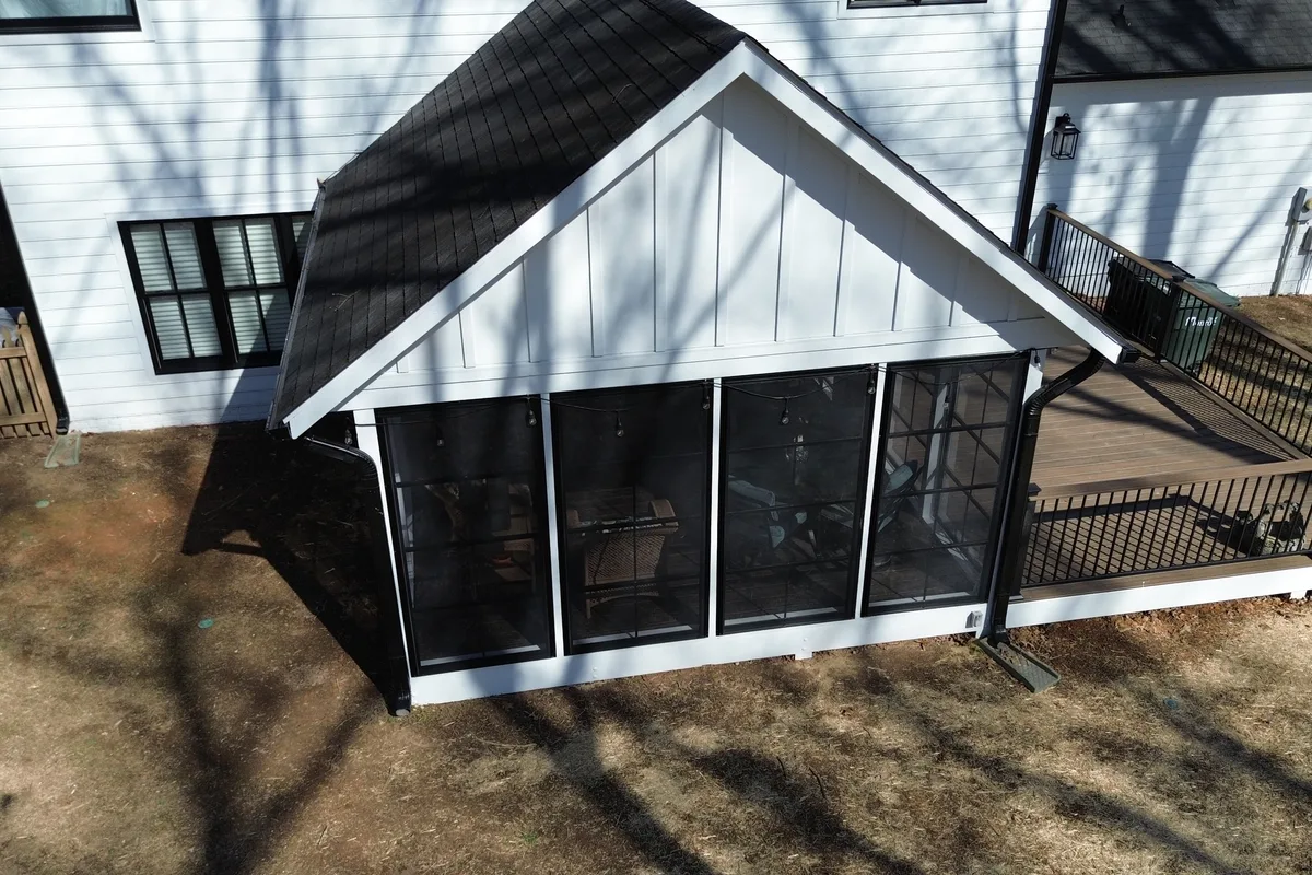 3-season vinyl-film sunroom installation detail Monroe NC