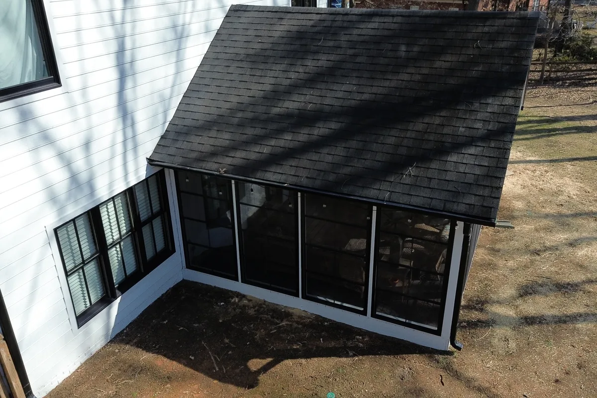 3-season room vinyl film detail Charlotte NC contractor work