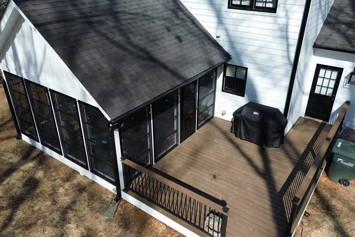 3-season porch enclosure with vinyl film detail Monroe NC
