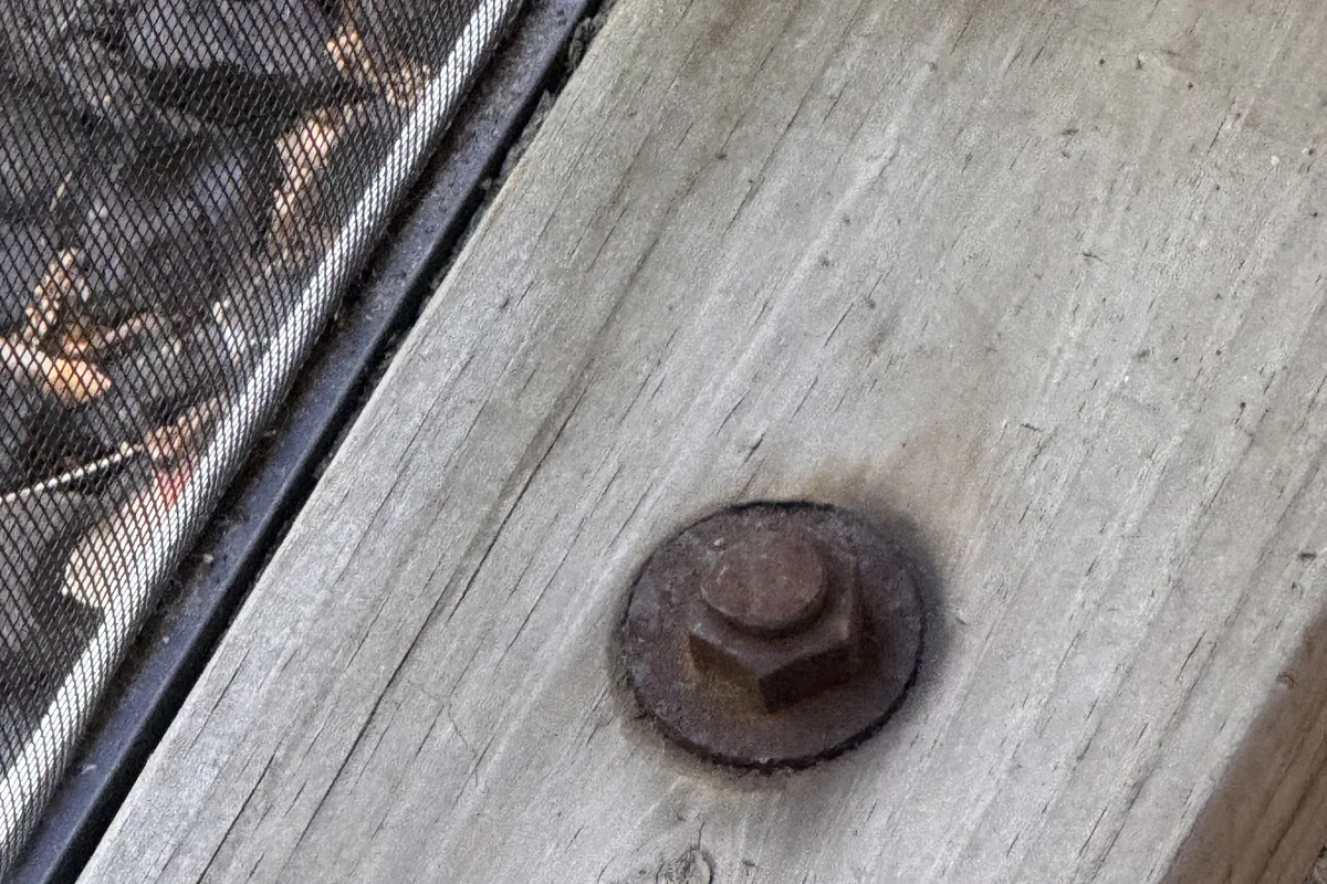 Existing porch frame before 3-season enclosure project in Charlotte NC