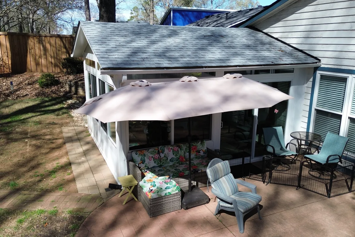 High-performance double-pane argon low-e slider windows installed in Rainbow Forest 4-season enclosure