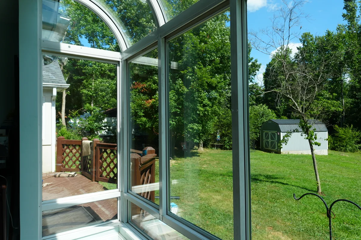 Four season porch enclosure detail installation Sternbridge Cabarrus County NC