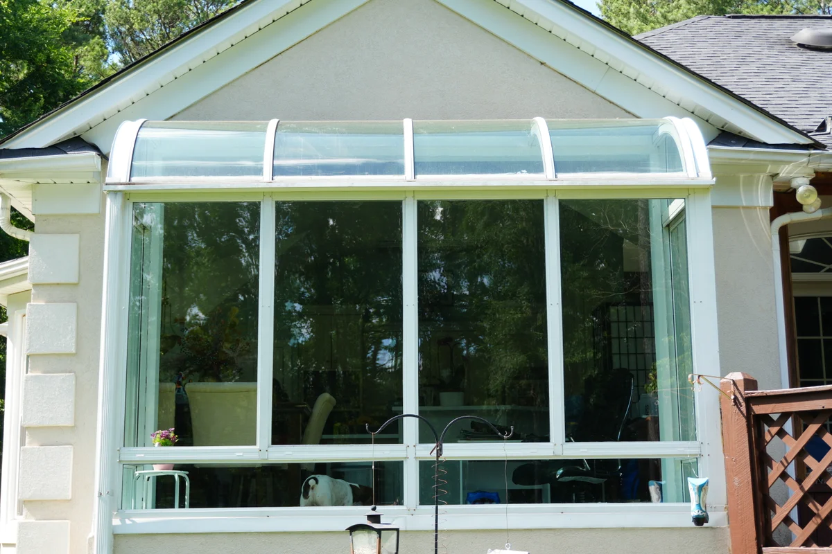 Finished 4-season sunroom exterior view Sternbridge Concord North Carolina