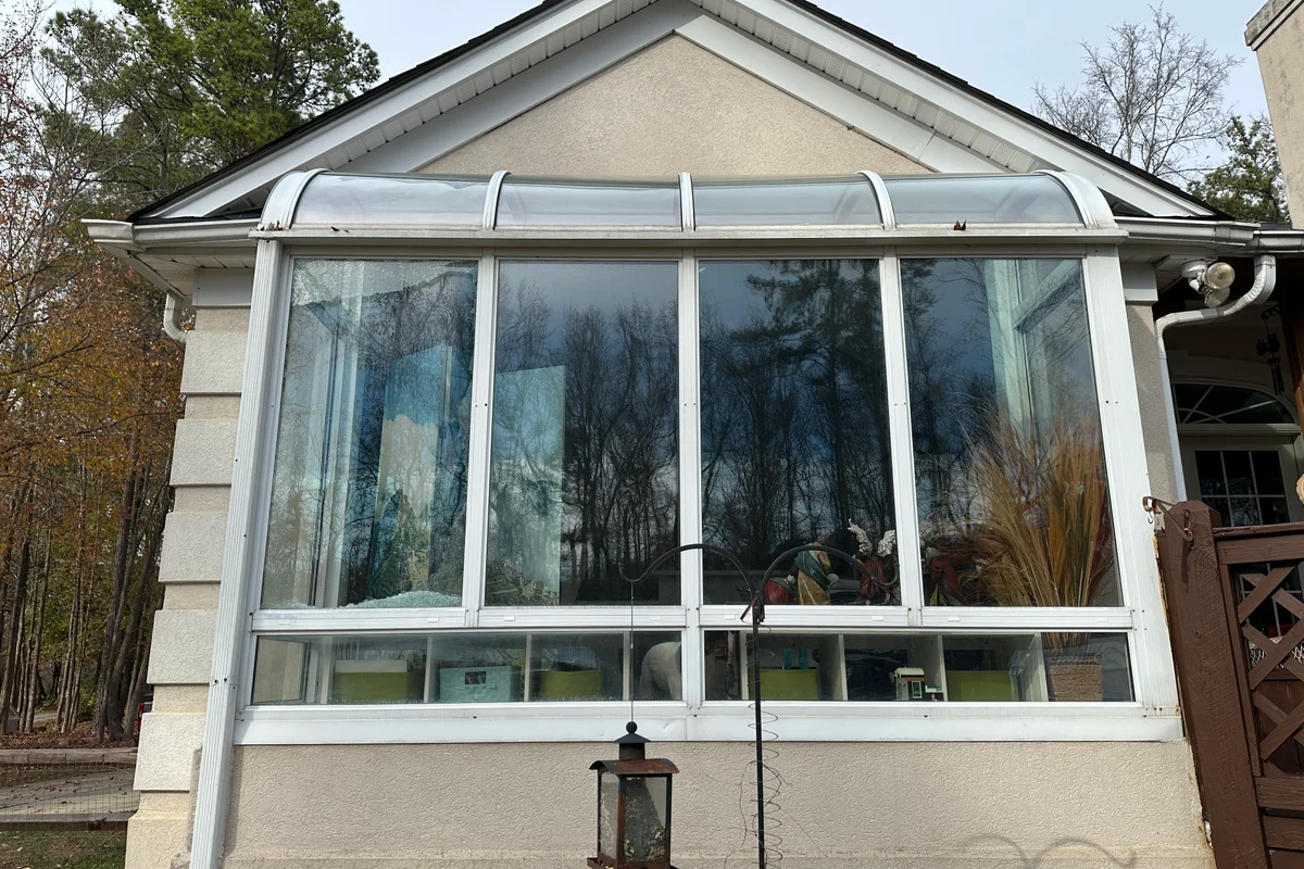 Completed 4-season sunroom exterior in Sternbridge, Concord NC by professional contractor