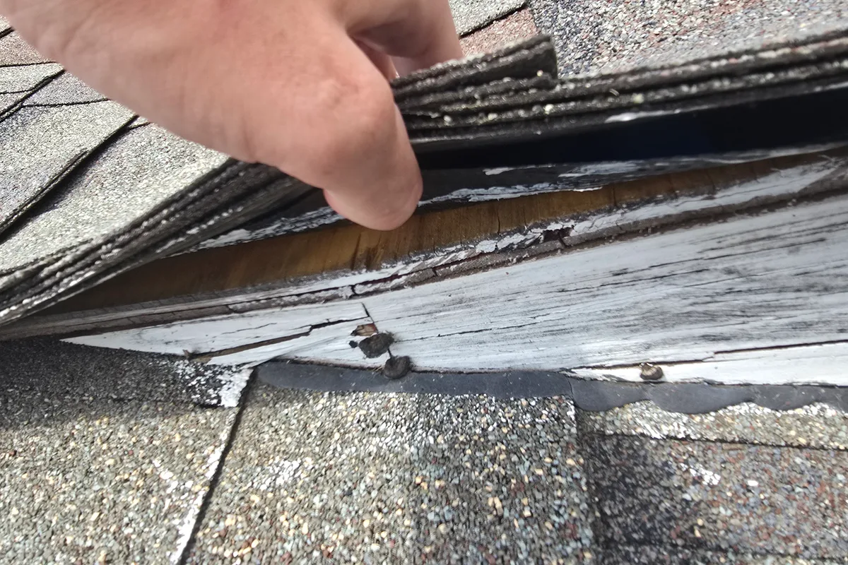 Existing outdoor roof area before professional installation in Lancaster County