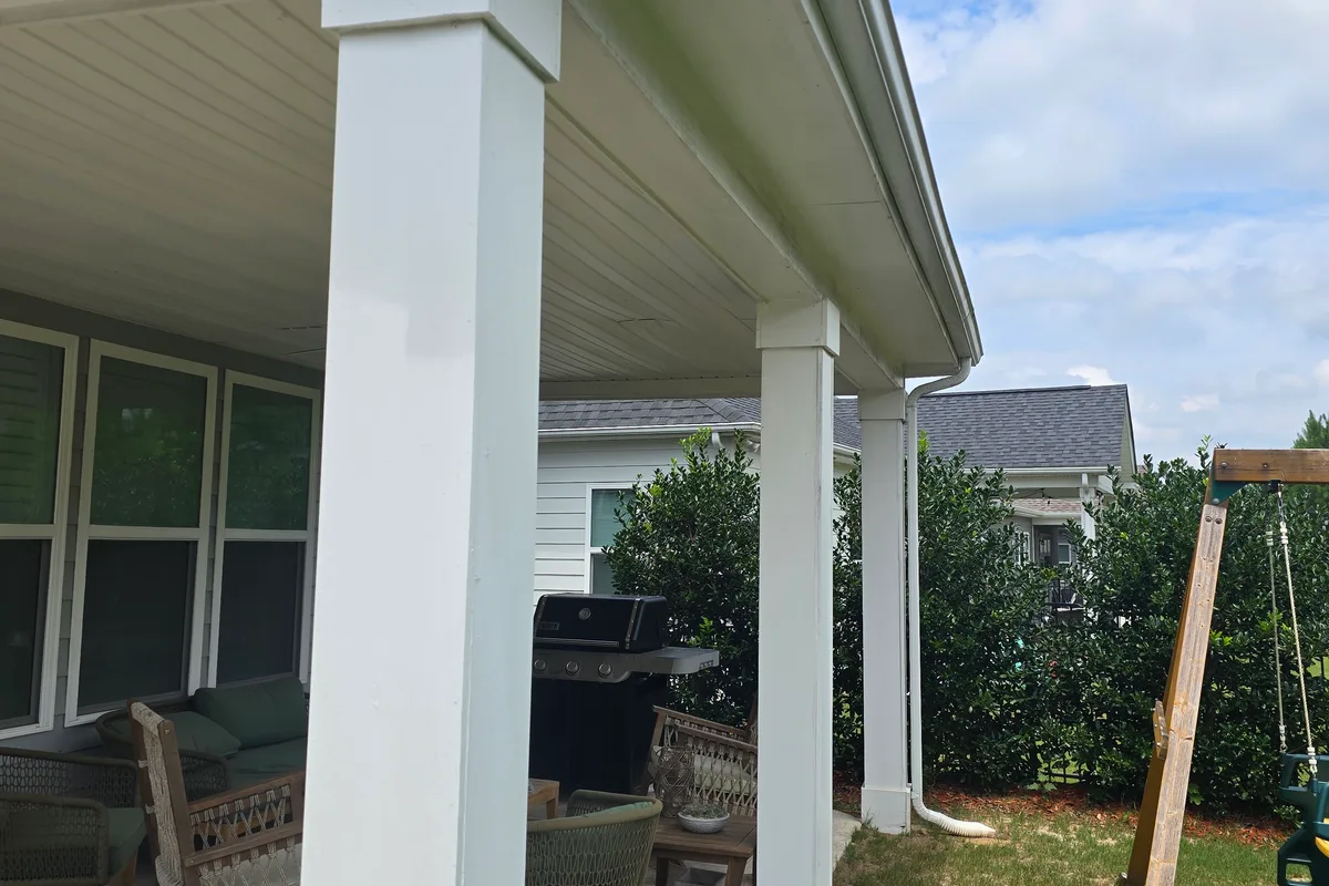 Before view showing structure ready for roofing work at Ancient Way Indian Land