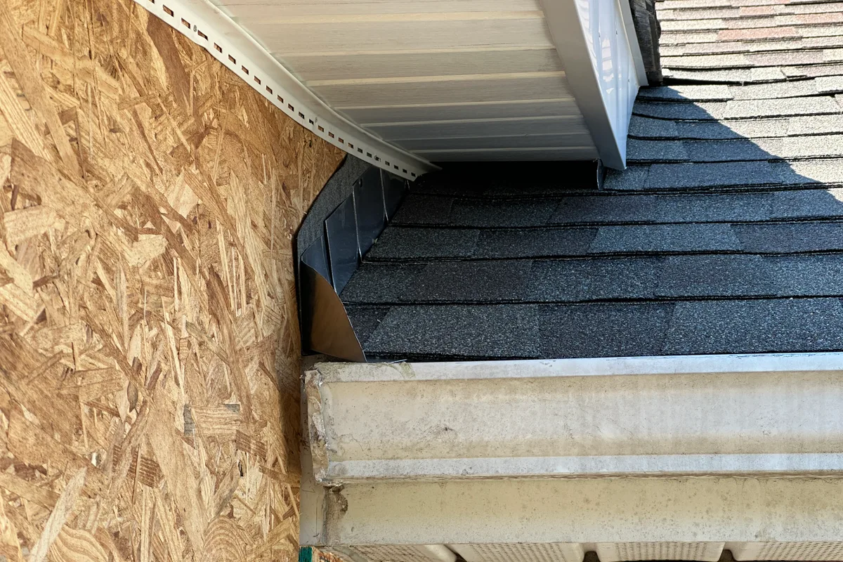 Patio cover installation underway by roofing contractor in Indian Land SC